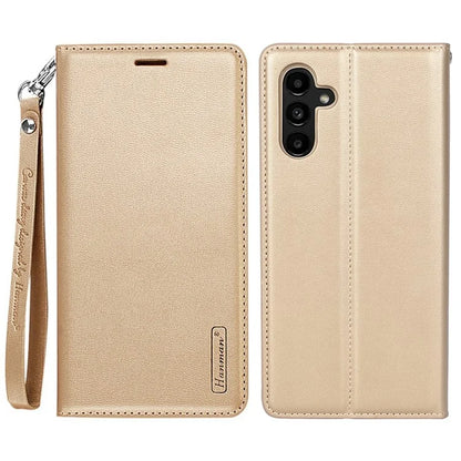HANMAN Minuo Series For Samsung Galaxy A25 5G (Global) (161.0 x 76.5 x 8.3mm) Leather Case Mobile Phone Wallet Cover