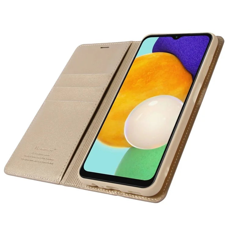 HANMAN Minuo Series For Samsung Galaxy A25 5G (Global) (161.0 x 76.5 x 8.3mm) Leather Case Mobile Phone Wallet Cover