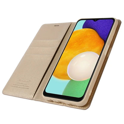 HANMAN Minuo Series For Samsung Galaxy A25 5G (Global) (161.0 x 76.5 x 8.3mm) Leather Case Mobile Phone Wallet Cover