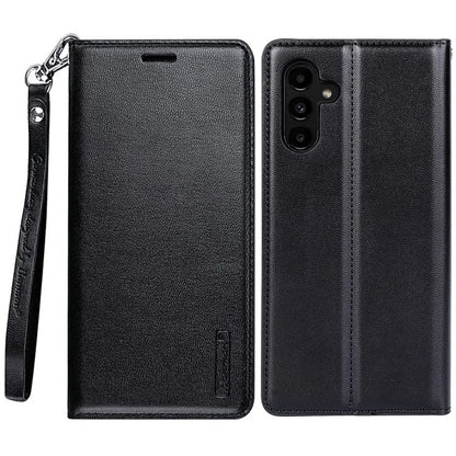 HANMAN Minuo Series For Samsung Galaxy A25 5G (Global) (161.0 x 76.5 x 8.3mm) Leather Case Mobile Phone Wallet Cover