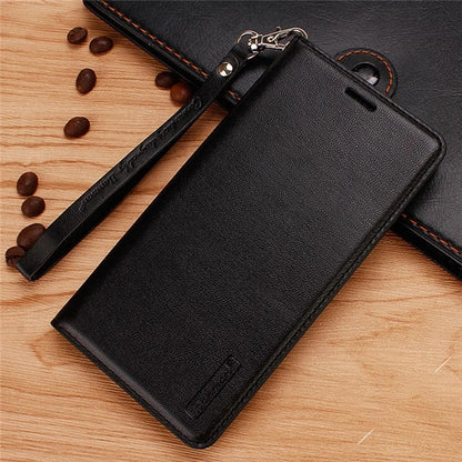 HANMAN Minuo Series For Samsung Galaxy A25 5G (Global) (161.0 x 76.5 x 8.3mm) Leather Case Mobile Phone Wallet Cover