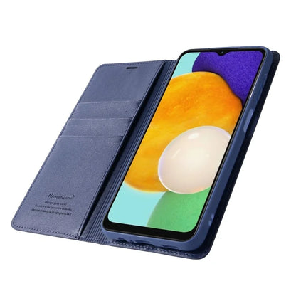 HANMAN Minuo Series For Samsung Galaxy A25 5G (Global) (161.0 x 76.5 x 8.3mm) Leather Case Mobile Phone Wallet Cover