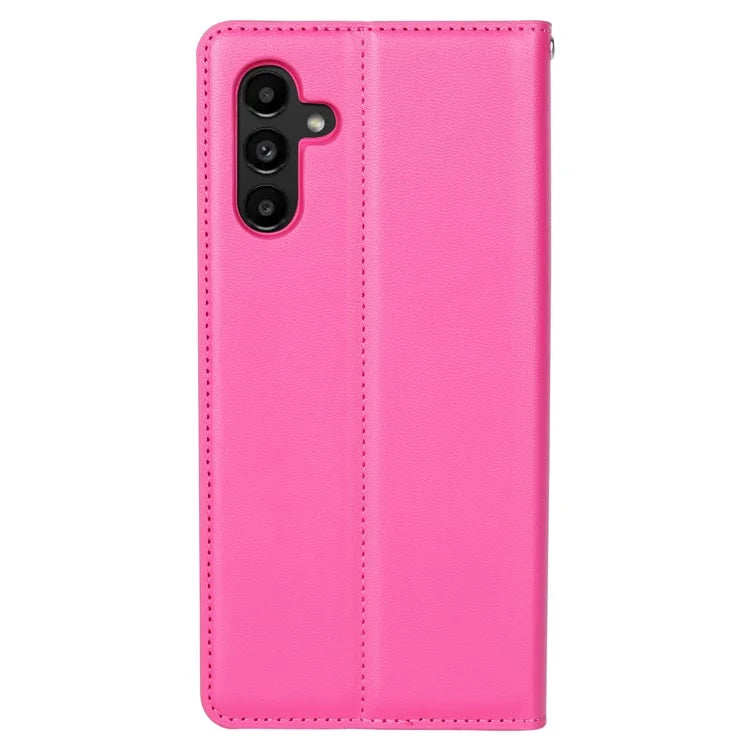 HANMAN Minuo Series For Samsung Galaxy A25 5G (Global) (161.0 x 76.5 x 8.3mm) Leather Case Mobile Phone Wallet Cover