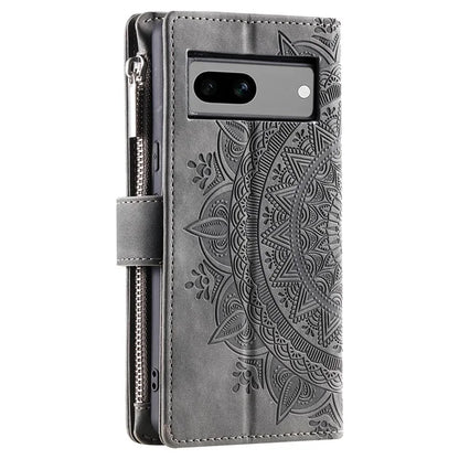 For Google Pixel 8a Case Wallet Imprinted PU Leather Phone Cover with Strap