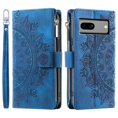 For Google Pixel 8a Case Wallet Imprinted PU Leather Phone Cover with Strap