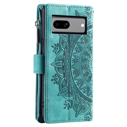 For Google Pixel 8a Case Wallet Imprinted PU Leather Phone Cover with Strap
