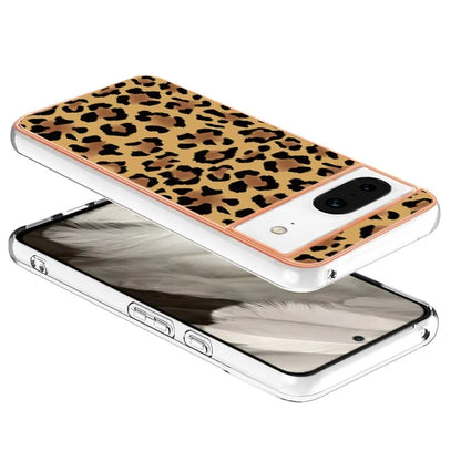 YB IMD Series-19 Style-D For Google Pixel 8 Case IMD Pattern Electroplated TPU Phone Cover