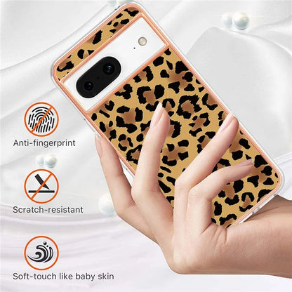 YB IMD Series-19 Style-D For Google Pixel 8 Case IMD Pattern Electroplated TPU Phone Cover