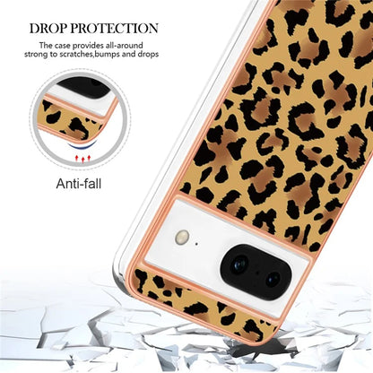 YB IMD Series-19 Style-D For Google Pixel 8 Case IMD Pattern Electroplated TPU Phone Cover