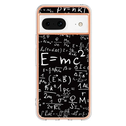 YB IMD Series-19 Style-D For Google Pixel 8 Case IMD Pattern Electroplated TPU Phone Cover