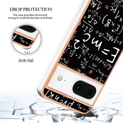 YB IMD Series-19 Style-D For Google Pixel 8 Case IMD Pattern Electroplated TPU Phone Cover
