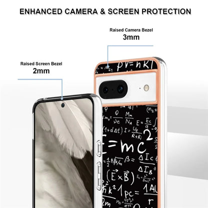 YB IMD Series-19 Style-D For Google Pixel 8 Case IMD Pattern Electroplated TPU Phone Cover