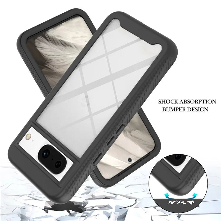 YB PC Series-3 For Google Pixel 8 Case PC+TPU Transparent Phone Protective Cover