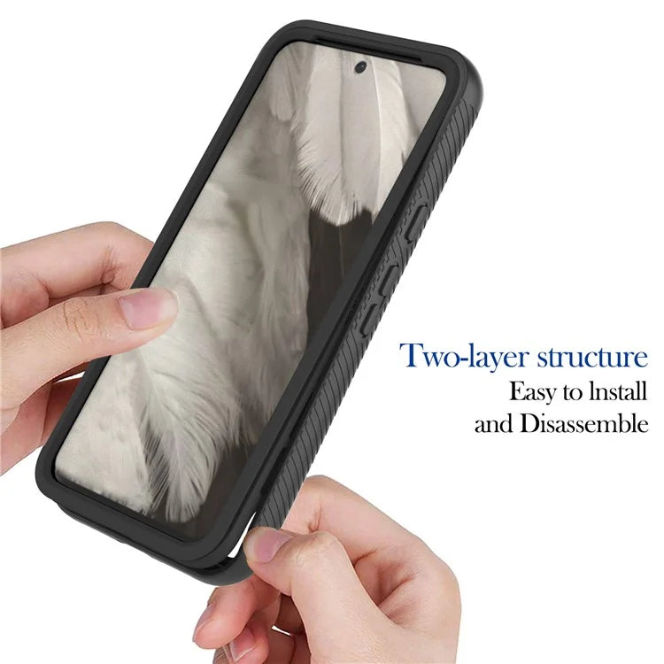 YB PC Series-3 For Google Pixel 8 Case PC+TPU Transparent Phone Protective Cover