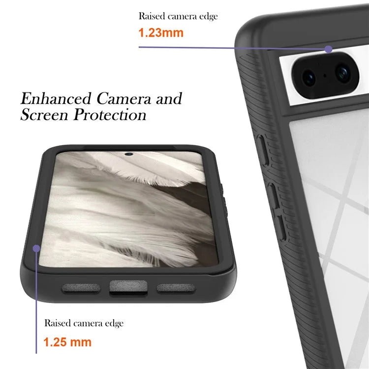 YB PC Series-3 For Google Pixel 8 Case PC+TPU Transparent Phone Protective Cover