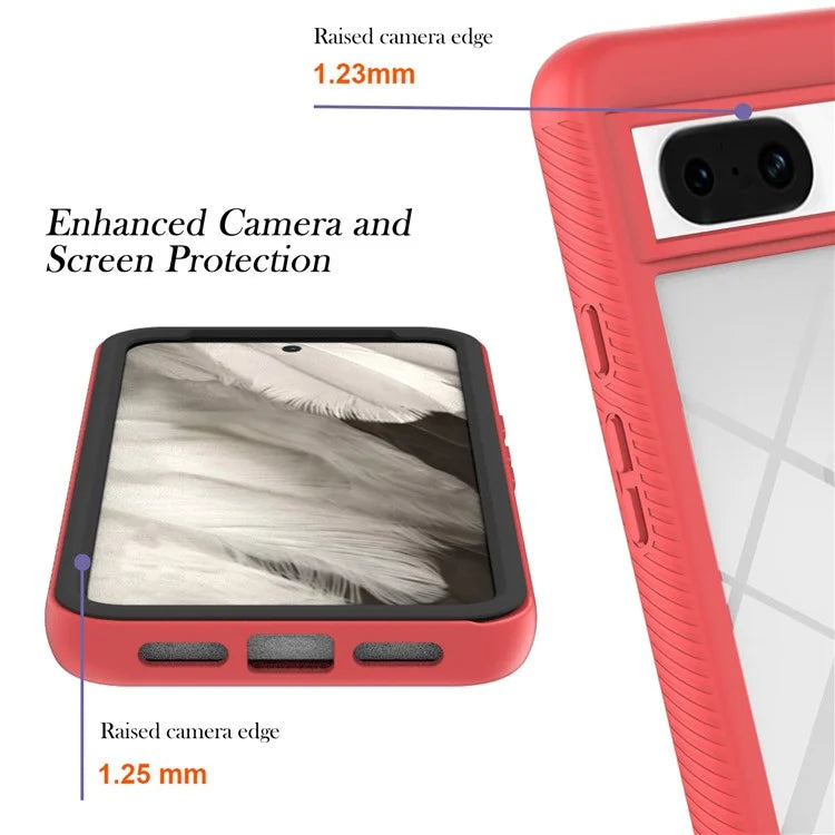 YB PC Series-3 For Google Pixel 8 Case PC+TPU Transparent Phone Protective Cover