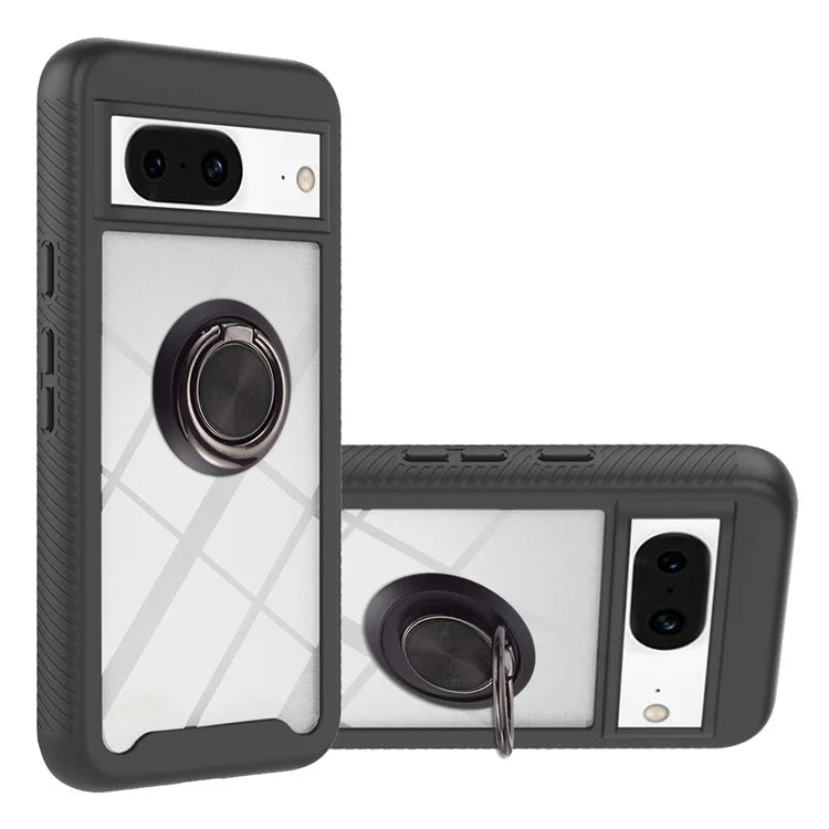 YB PC Series-5 For Google Pixel 8 Case PC+TPUPhone Back Cover with Ring Kickstand