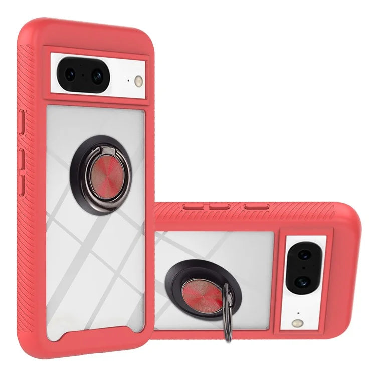 YB PC Series-5 For Google Pixel 8 Case PC+TPUPhone Back Cover with Ring Kickstand