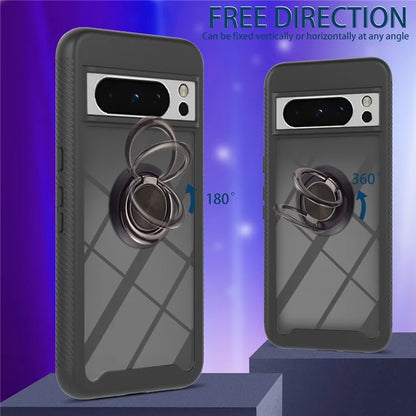YB PC Series-5 For Google Pixel 8 Pro Case PC+TPU Ring Kickstand Phone Protective Cover