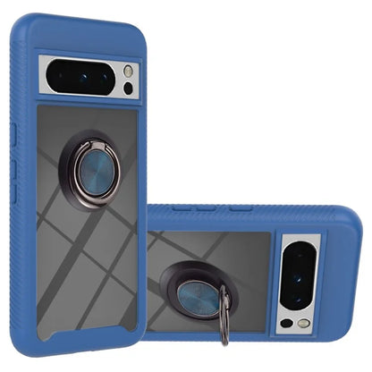 YB PC Series-5 For Google Pixel 8 Pro Case PC+TPU Ring Kickstand Phone Protective Cover