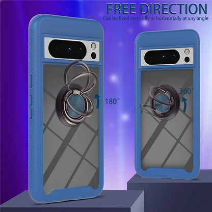 YB PC Series-5 For Google Pixel 8 Pro Case PC+TPU Ring Kickstand Phone Protective Cover