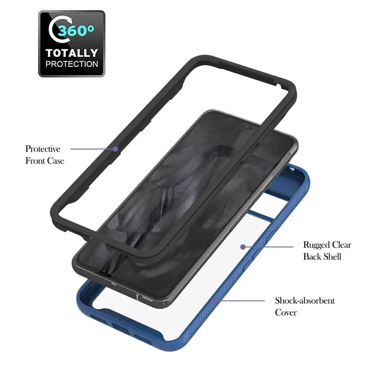 YB PC Series-5 For Google Pixel 8 Pro Case PC+TPU Ring Kickstand Phone Protective Cover
