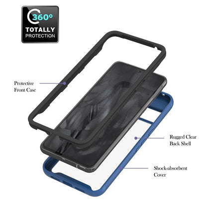 YB PC Series-5 For Google Pixel 8 Pro Case PC+TPU Ring Kickstand Phone Protective Cover