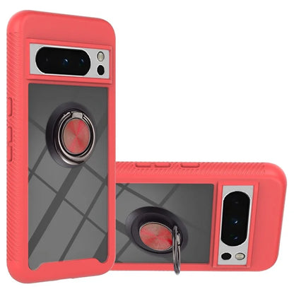 YB PC Series-5 For Google Pixel 8 Pro Case PC+TPU Ring Kickstand Phone Protective Cover