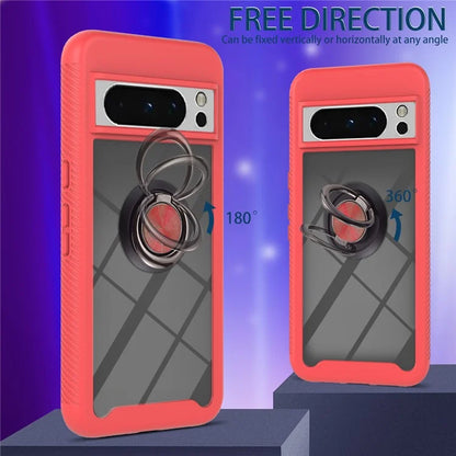 YB PC Series-5 For Google Pixel 8 Pro Case PC+TPU Ring Kickstand Phone Protective Cover