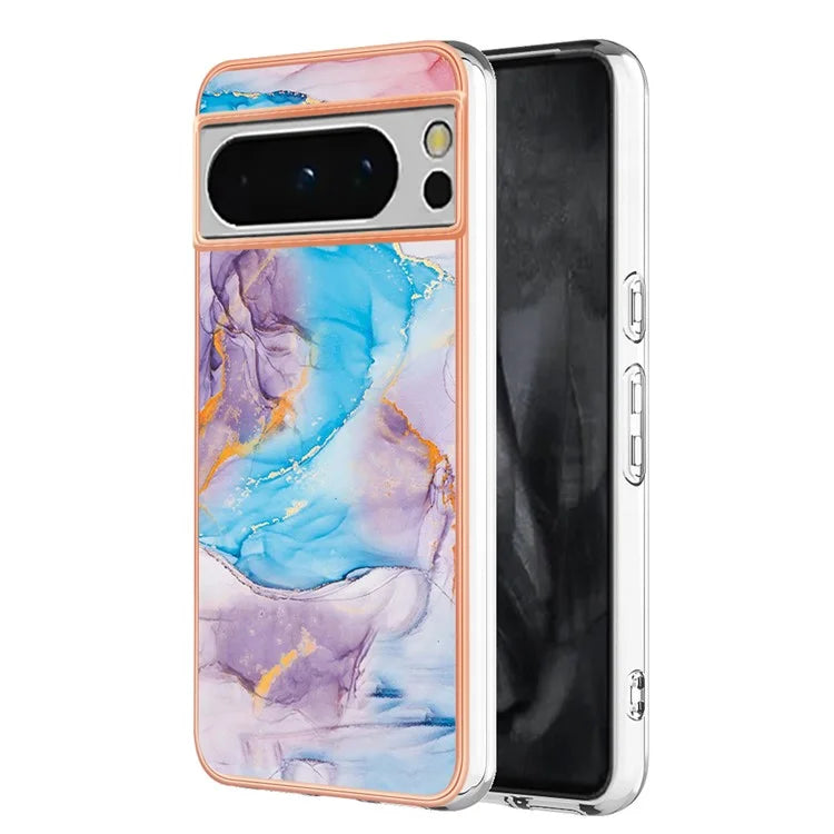YB IMD Series-1 For Google Pixel 8 Pro Case IMD Soft TPU Electroplating Phone Cover