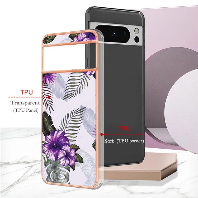 YB IMD Series-1 For Google Pixel 8 Pro Case IMD Soft TPU Electroplating Phone Cover