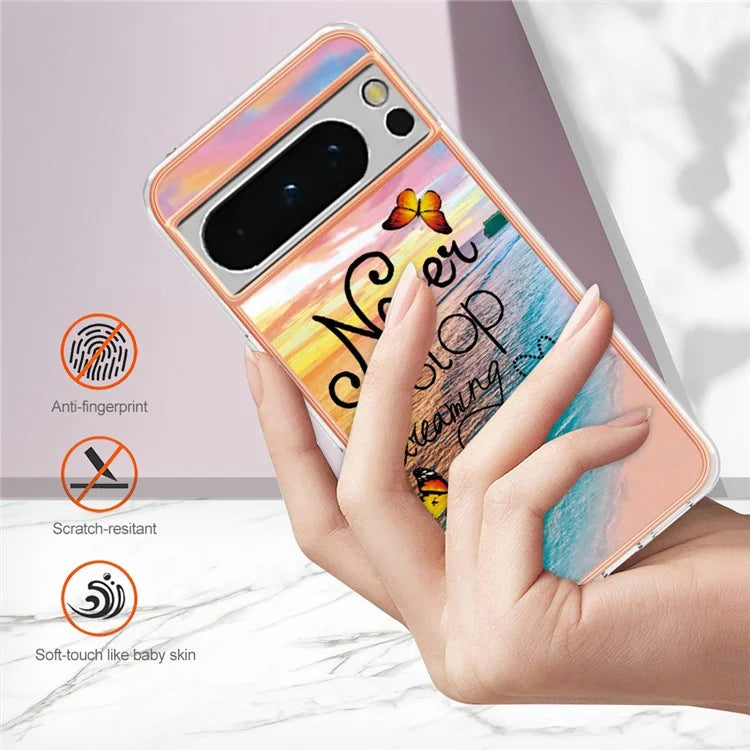 YB IMD Series-1 For Google Pixel 8 Pro Case IMD Soft TPU Electroplating Phone Cover