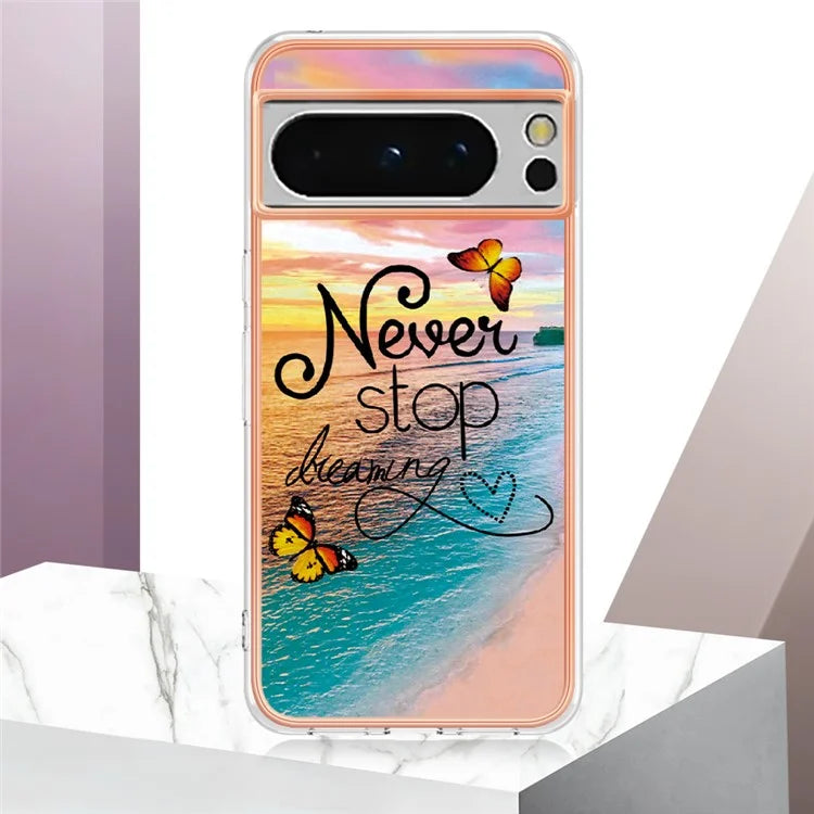 YB IMD Series-1 For Google Pixel 8 Pro Case IMD Soft TPU Electroplating Phone Cover