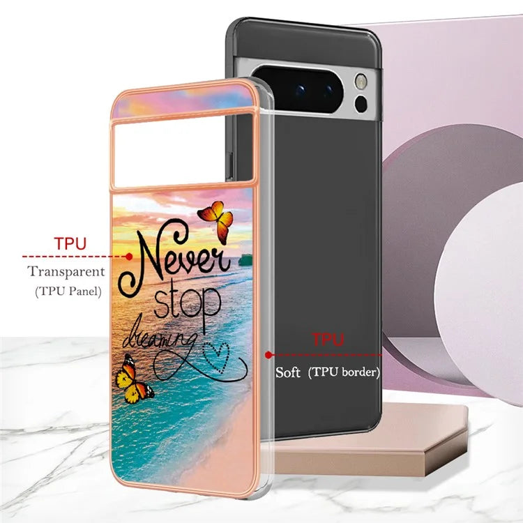 YB IMD Series-1 For Google Pixel 8 Pro Case IMD Soft TPU Electroplating Phone Cover
