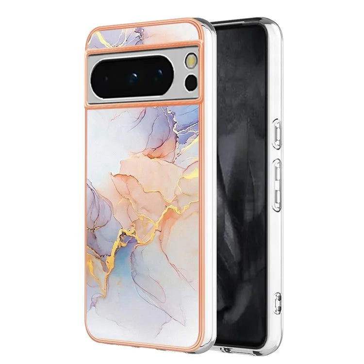 YB IMD Series-1 For Google Pixel 8 Pro Case IMD Soft TPU Electroplating Phone Cover