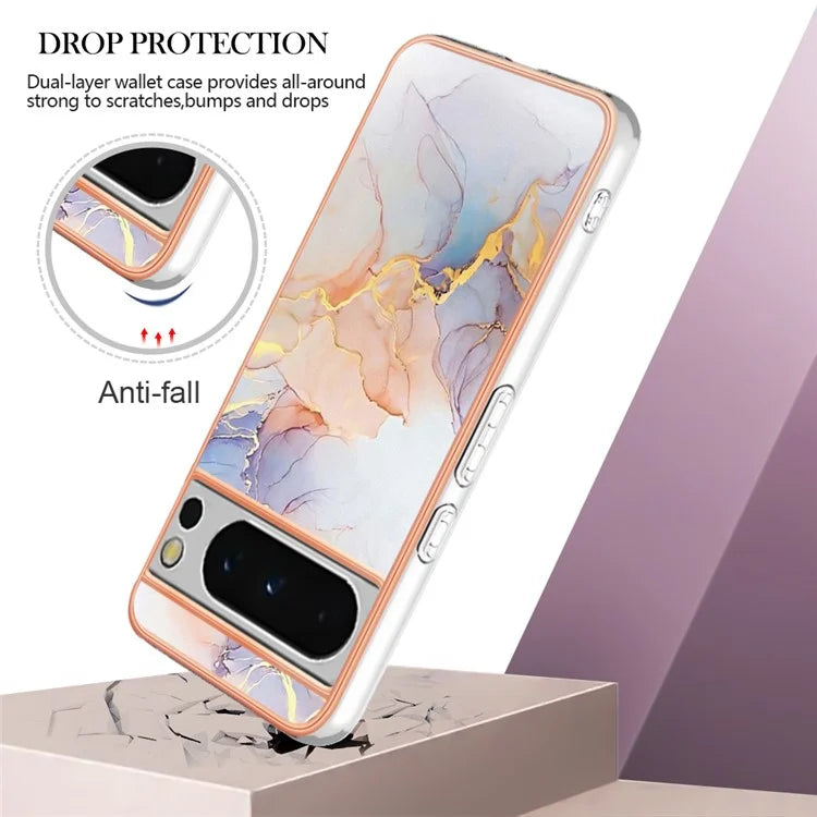YB IMD Series-1 For Google Pixel 8 Pro Case IMD Soft TPU Electroplating Phone Cover