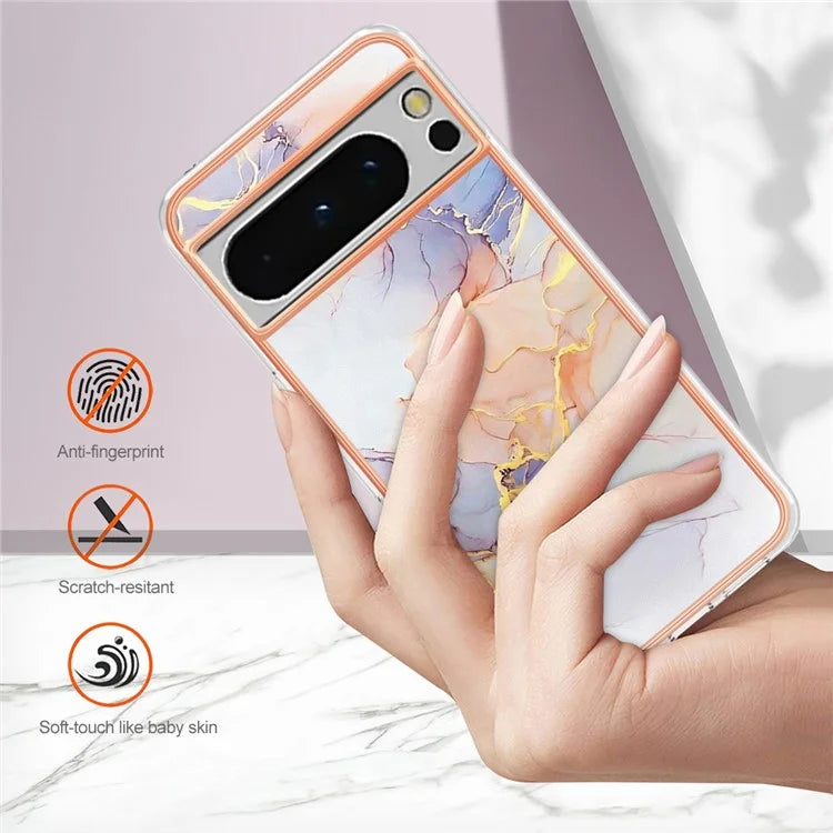YB IMD Series-1 For Google Pixel 8 Pro Case IMD Soft TPU Electroplating Phone Cover