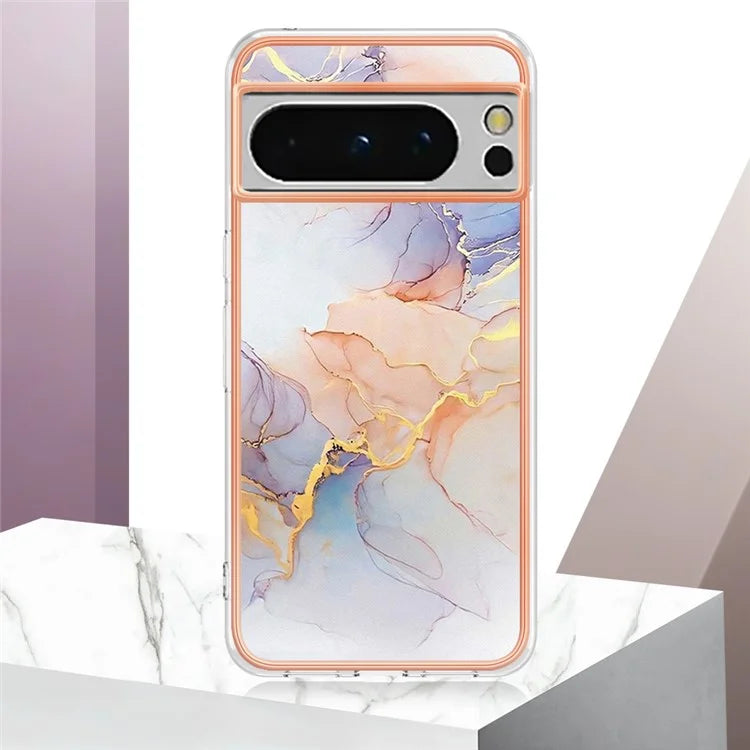 YB IMD Series-1 For Google Pixel 8 Pro Case IMD Soft TPU Electroplating Phone Cover