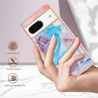 YB IMD Series-1 For Google Pixel 8 TPU Case IMD Pattern Electroplated Phone Cover