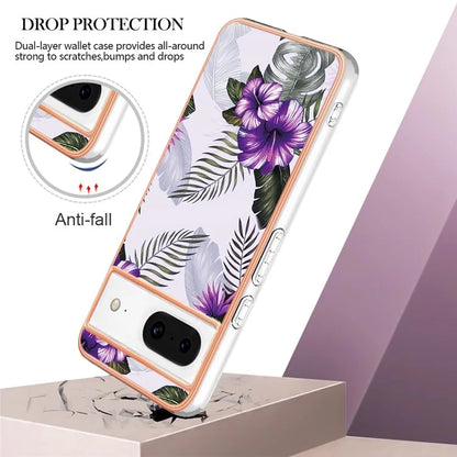 YB IMD Series-1 For Google Pixel 8 TPU Case IMD Pattern Electroplated Phone Cover