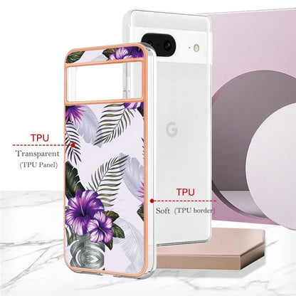 YB IMD Series-1 For Google Pixel 8 TPU Case IMD Pattern Electroplated Phone Cover