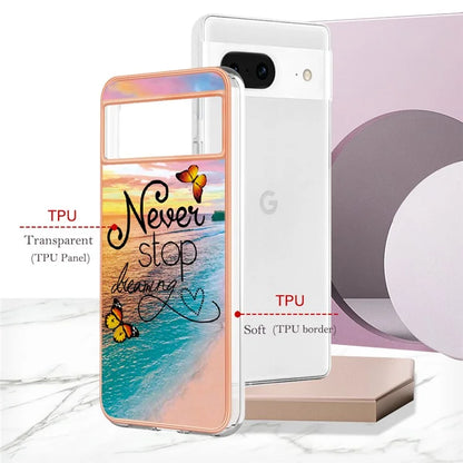 YB IMD Series-1 For Google Pixel 8 TPU Case IMD Pattern Electroplated Phone Cover