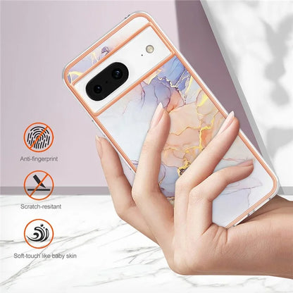 YB IMD Series-1 For Google Pixel 8 TPU Case IMD Pattern Electroplated Phone Cover