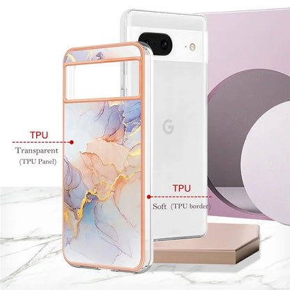YB IMD Series-1 For Google Pixel 8 TPU Case IMD Pattern Electroplated Phone Cover