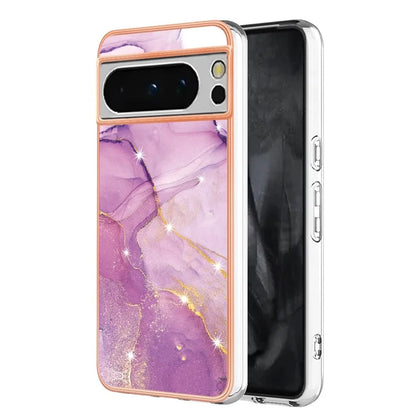 YB IMD Series-2 For Google Pixel 8 Pro Case Marble Pattern Electroplating TPU Phone Cover