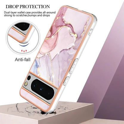 YB IMD Series-2 For Google Pixel 8 Pro Case Marble Pattern Electroplating TPU Phone Cover