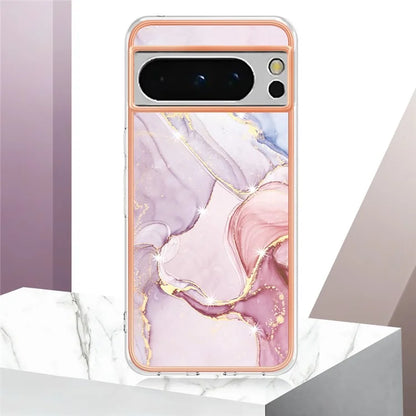 YB IMD Series-2 For Google Pixel 8 Pro Case Marble Pattern Electroplating TPU Phone Cover