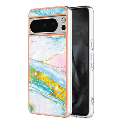YB IMD Series-2 For Google Pixel 8 Pro Case Marble Pattern Electroplating TPU Phone Cover