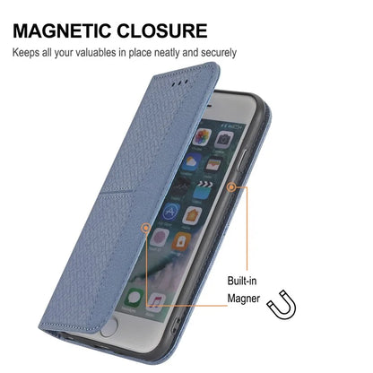 For Samsung Galaxy A25 5G (Global) (161.0 x 76.5 x 8.3mm) Case Woven Texture PU Leather Stand Phone Wallet Cover with Strap