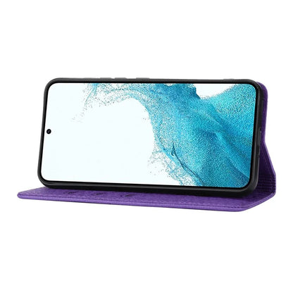 For Samsung Galaxy A25 5G (Global) (161.0 x 76.5 x 8.3mm) Case Woven Texture PU Leather Stand Phone Wallet Cover with Strap